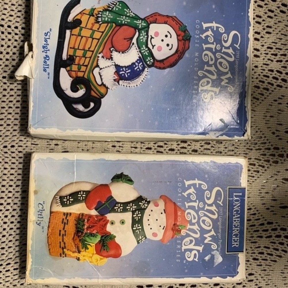 Longaberger Snow Friends Cookie Molds